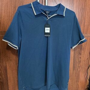 The Original Ben Sherman Polo Blue $79 NWT Large 95% Cotton 5% Spandex